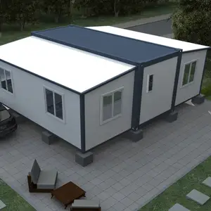 Diskon Rumah Modular Prefabrikasi 2 Kamar Tidur Ramah Lingkungan Rumah Modern Murah Prefab Dapat Diperluas