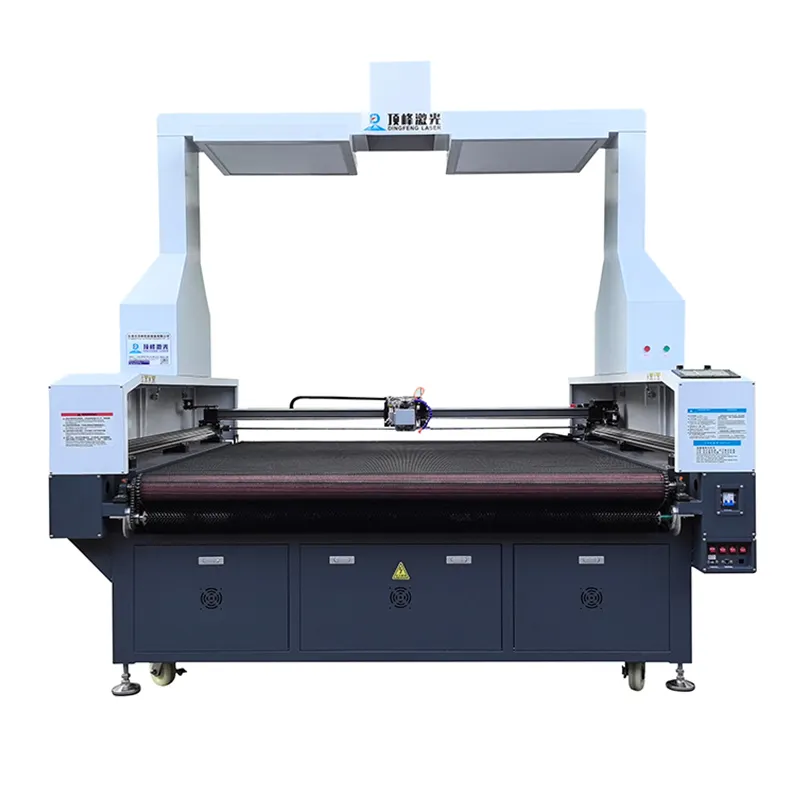 textile Co2 scarf laces laser cutter CCD Camera Automatic feeding cutting marking machine for garment denim jersey fabric