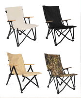 Fauteuil ergonomique Sea Dog à dossier haut, robuste, 330 lbs, en tissu Oxford noir mat sablé, pour le repos en extérieur, avec personnalisation du logo