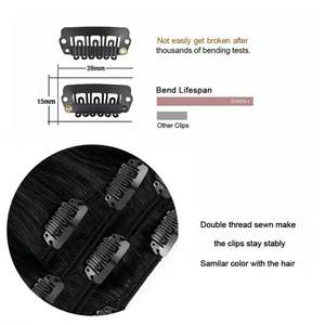 Extensiones de Cabello Humano Virgen Brasileño Remy de Grado 11A, Lisas, con Clip, con Mechas, Doble Trama, las Más Vendidas al por Mayor - Product Image 4