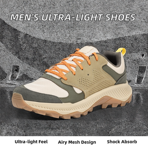 Chaussures de marche pour hommes AHMED ABDI YD026 ultra-légères en maille synthétique à lacets, broderie, grande taille, tendance mode, absorption des chocs - Product Image 2