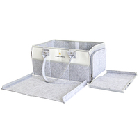 Design moderne personnalisable feutre Rectangle couches stockage multifonction bébé couches Caddy organisateur 3-6L capacité Carton emballage