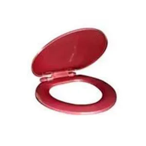 Red color toilet seat cover with 360 adjustable metal hinges