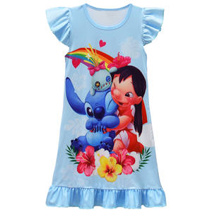 Vestito Estivo Casual Personalizzato per Ragazze, Pigiama a Maniche Corte con Motivo Anime <span class=keywords><strong>Minnie</strong></span>, Abito da Sera per Compleanno per Bambine - Product Image 2