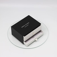 Boîte à bijoux haut de gamme et exquise à double tiroir, personnalisable avec logo de marque, boîte à bijoux pour couple, coffret cadeau pour bijoux.