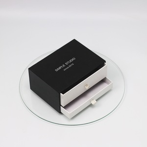 Caja de joyería de doble cajón de alta gama y exquisita, personalizable con logotipo de marca, caja de regalo para parejas. - Product Image 2