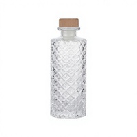 Bouteilles de vin en verre côtelées en forme de cloche, 250 ml, transparentes, pour cosmétiques, aromathérapie, mariage, vente en gros