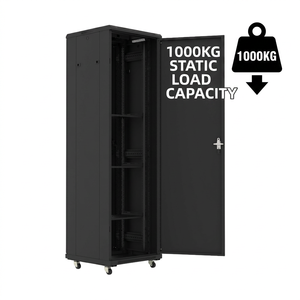 Armoire réseau Otrans sur pied 19 pouces avec porte en verre trempé, <span class=keywords><strong>rack</strong></span> de communication en acier laminé à froid SPCC, charge statique de 1000 kg - Product Image 3