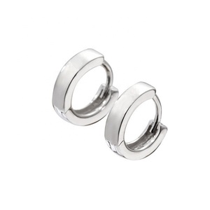 Fashion <strong>Chunky</strong> Small Polish Finished Men Earring Plated Filled <strong>Hoop</strong> Women 925 Sterling <strong>Silver</strong> Earrings <strong>Hoops</strong> - Product Image 6
