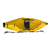 Kayak pliable 2,8 m, canoë pliant, bateau portable, monoplace, léger 8,5 kg, kajak pour la pêche et les excursions sur lac, mer et rivière