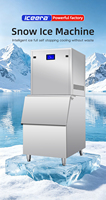 Machine à glaçons en flocons de neige efficace de 200 kg, machine à glace commerciale avec stockage de 100 kg pour utilisation en été dans les restaurants et bars