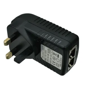 Enchufe de pared con inyector Ethernet, adaptador de corriente de 24V, 1A /48V, 0.5a, POE, AC DC 24W 48V