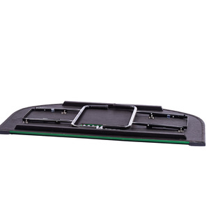 Table <span class=keywords><strong>de</strong></span> poker pliable ovale personnalisée en gros, table <span class=keywords><strong>de</strong></span> jeu <span class=keywords><strong>de</strong></span> casino pliable en feutre vert pour 7 joueurs avec porte-jetons - Product Image 5