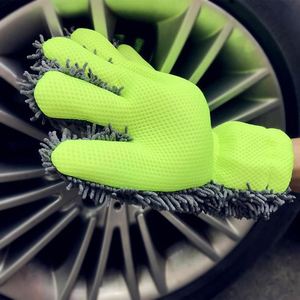 Gant de lavage de voiture en chenille épaissi à cinq doigts pour le nettoyage domestique, vente en gros personnalisée - Product Image 6