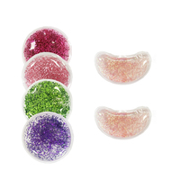 Masque pour les yeux circulaire avec sac de glace réutilisable pour compresses froides et chaudes Pack de glace rond en gel de vin rouge, masque pour les yeux à compresse froide et chaude