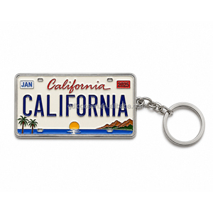 Llavero de Metal con Diseño de Ciudad de EE. UU. Personalizado al por Mayor, Llavero de Recuerdo Personalizado de Los Ángeles, Hollywood, California - Product Image 2