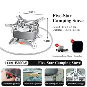Réchaud à gaz butane portable pour le camping en plein air, pour pique-nique et barbecue - Product Image 4