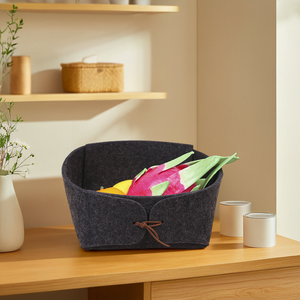 Cestino Portaoggetti Moderno <span class=keywords><strong>in</strong></span> <span class=keywords><strong>Feltro</strong></span> Fatto a Mano, 100% Ecologico, Multifunzione, Vendita Diretta dalla Fabbrica, Ideale <span class=keywords><strong>per</strong></span> Regali, Scontato - Product Image 3