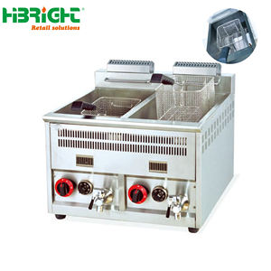 Freidora de Gas Comercial de Alto Rendimiento con Doble Tanque y Gabinete de Canasta, 1 Año de Garantía para Equipos de Cocina de Restaurantes - Product Image 3