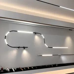 Design moderno incasso sistema lineare di illuminazione soffitto circolare arco magnetico della pista di luce