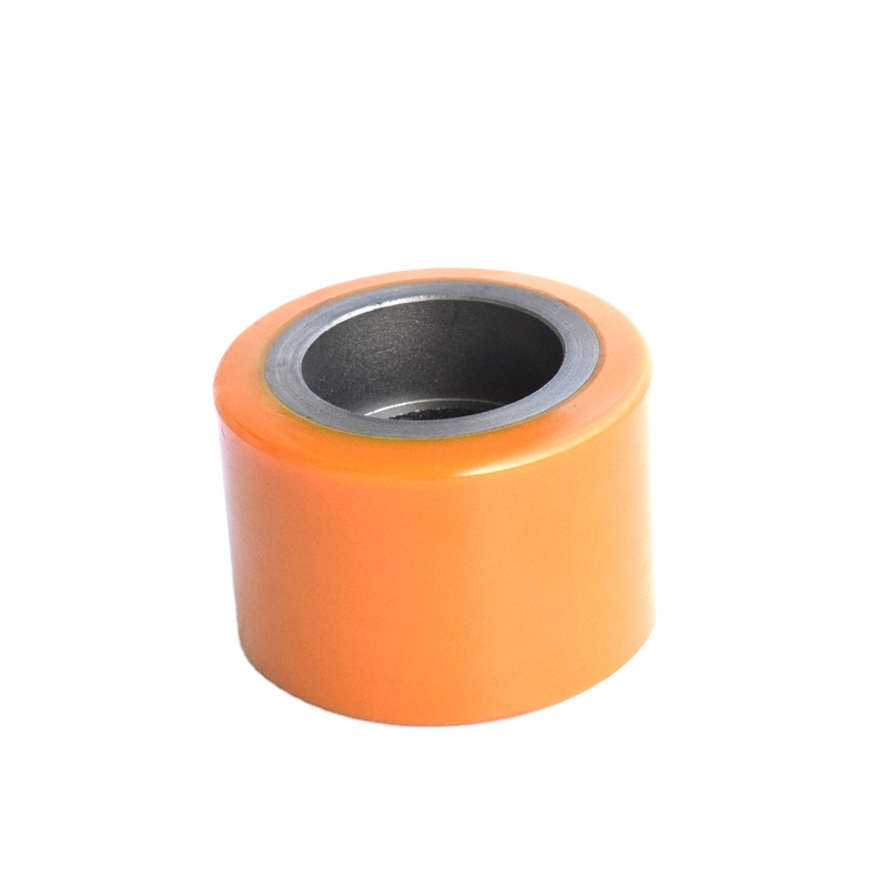 80*55 мм ручной ролик из полиуретана желтого цвета для грузовика с внутренним отверстием 47 мм