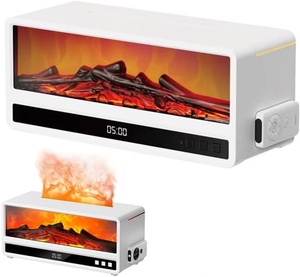 New Fireplace Aroma Diffuser with <b>Flame</b> <b>Light</b> Remote Control Ultrasonic Humidifier Plastic Material for Home Desk Use - Product Image 1