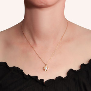 Nouveauté : <span class=keywords><strong>Collier</strong></span> élégant en argent sterling 925 avec incrustation de perles d'eau douce pour femmes, bijoux - Product Image 2