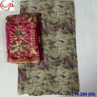 Lisami rts voile suisse doux imprimé coton 2yard net broderie + 5yards imprimé somali soudanais toub coton tissu