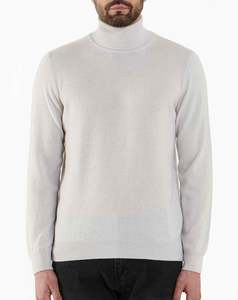 Produit populaire logo personnalisé pull à col haut pull en laine mérinos épaisse pull en cachemire pour hommes - Product Image 2