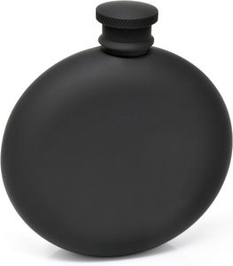 Weddings Bridesmaid Party Valentine's Gift 5 Oz Matte Black Stainless Steel Leak-Proof Circular Round <strong>Hip</strong> <strong>Flask</strong> for Whisky - Product Image 1