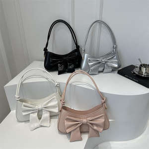 Nuevo Bolso de Mano para Mujer, Moderno y Elegante, Bolso de Hombro con Lazo, Bonito Bolso de Cuero PU para Llevar Bajo el Brazo - Product Image 1