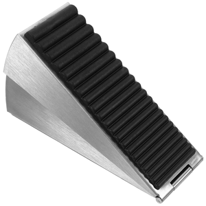 Cale de porte en caoutchouc en acier inoxydable de qualité commerciale, quincaillerie de sol en métal durable pour portes en bois d'hôtels de luxe et de bureaux - Product Image 1