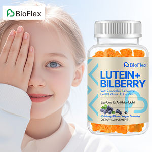 BioFlex Vegan Naturel 13 en 1, suppléments de formule à base d'extrait d'herbes de zéaxanthine, lutéine et myrtille sous forme de gommes pour la santé et la vision des adultes - Product Image 1