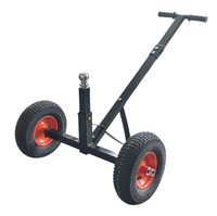 Chariot de remorquage de qualité supérieure avec capacité de 450 kg, hauteur de boule réglable de 48 à 66 cm, et pneus pneumatiques de 16 pouces
