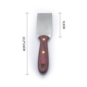 Strumenti per la nastiera in acciaio inossidabile di grado industriale per il miglioramento dell'efficienza in acciaio spatola per stucco raschiatore con manico in legno - Product Image 4