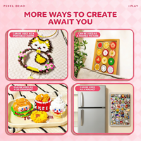 Jeu de puzzle en haricots DIY, créez des motifs graphiques à votre choix, y compris 264 couleurs de haricots, adapté à tous, quel que soit l'âge.
