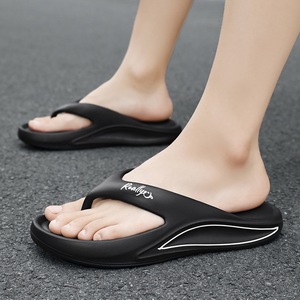 Vente chaude qualité hommes tongs sandales d'été semelle épaisse Durable soutien de la voûte plantaire confortable tongs en plein air plage hommes diapositives - Product Image 4