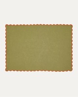 Serviettes en lin brodées à bords festonnés personnalisées en gros pour la décoration de table de mariage, restaurant, hôtel, maison, couleur personnalisée