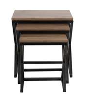 Tables basses gigognes pour salon, petites tables d'appoint d'angle en noyer, ensemble de 3, luxe