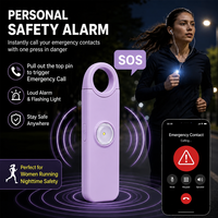Alarme personnelle portable rechargeable 130 dB SOS améliorée 2026, appel d'urgence à une touche, porte-clés pour femmes et personnes âgées
