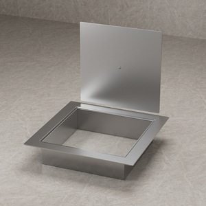 Couvercle en acier inoxydable 304 pour cuisine, salle de bain, plan de travail, poubelle encastrée, couvercle décoratif pour usage domestique - Product Image 2