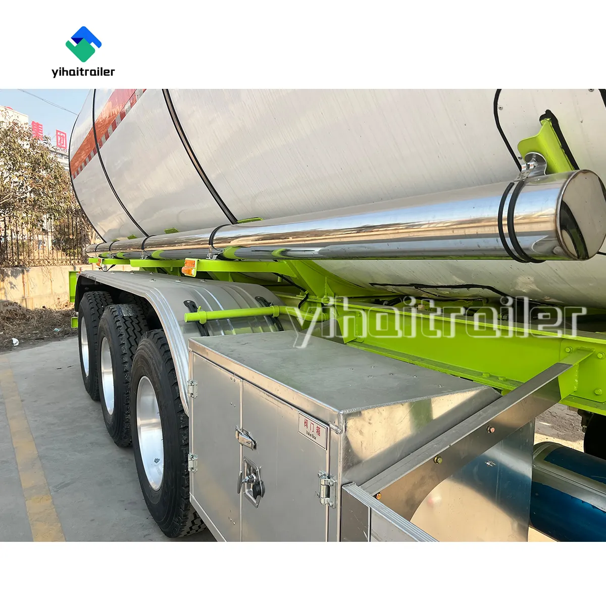 45000 Liters 40 Feet Stable Transport Steel Oil Diesel Fuel Tank Trailer For Sale