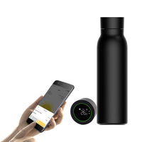 Botol air pintar minum pengingat suhu tahan air dinding ganda botol baja tahan karat dengan aplikasi