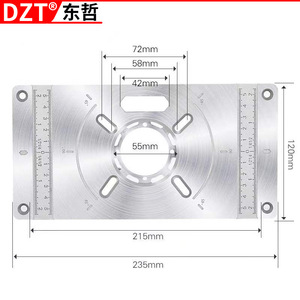 Dzt Inverted Board For Wood Router 235x120mm Multifunctional Metal Plate - Product Image 1