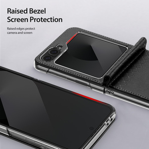 เคสโทรศัพท์แบบพับได้เหมาะสำหรับเคสโทรศัพท์แบบพับได้ Zflip 8 แบบรวมหน้าจอพับได้ หนัง PU เรียบง่าย ป้องกันการตกกระแทก - Product Image 3