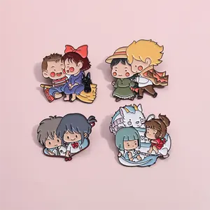 Wholesale no minimum metal pins supplier custom anime cartoon soft enamel pin