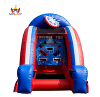 Ensemble de jeux sportifs gonflables 4-en-1 écologiques en PVC - Jeux de golf, baseball, frisbee et football pour fêtes et événements en plein air