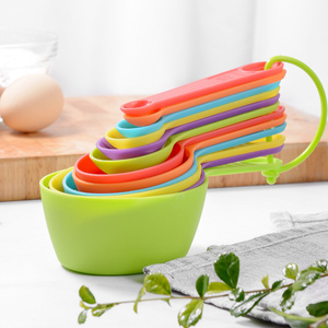 Colorful 12-Piece Plastic <b>Measuring</b> Spoon and Cup Set Graduated <b>Measuring</b> Cup for Baking Kitchen <b>Tool</b> for Home Use - Product Image 3