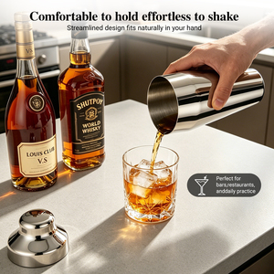 Shaker à cocktails <span class=keywords><strong>français</strong></span> en acier inoxydable de qualité supérieure, shaker à martini poli miroir, shaker de barman pour <span class=keywords><strong>bar</strong></span> à domicile et bars professionnels - Product Image 6