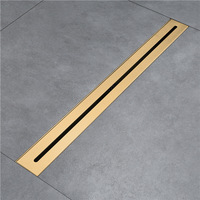 Couvre-drain de douche en acier inoxydable 304, anti-odeurs, grille de douche rectangulaire, drain de sol linéaire invisible long